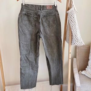 Vintage Lee High Waisted Straight Leg Mom Jeans in Moss Green - 27